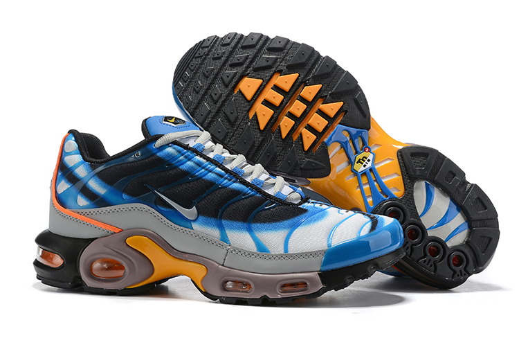 Men Nike Air Max PLUS Blue Grey Black Yellow
